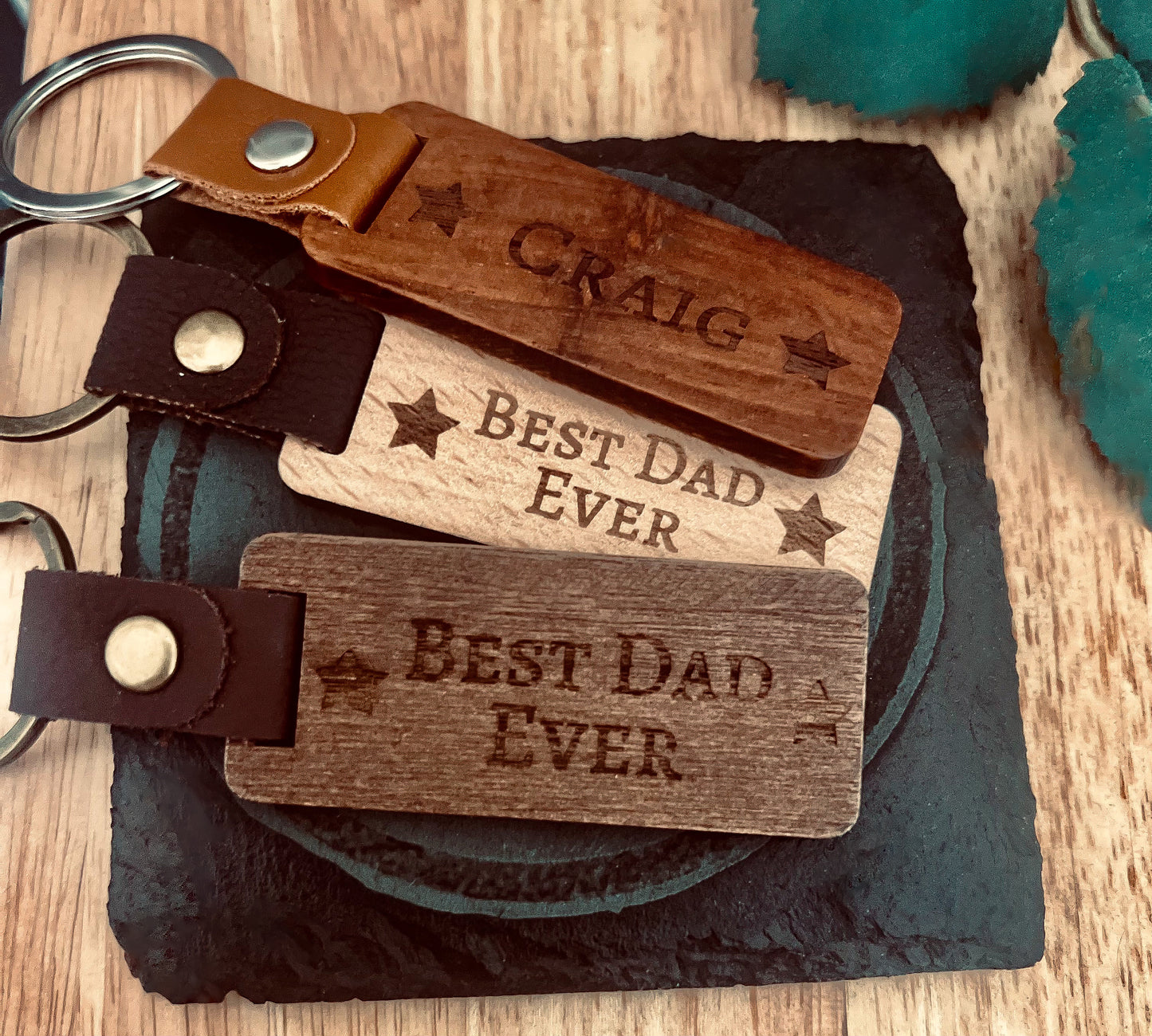 Personalised Wood Keychains