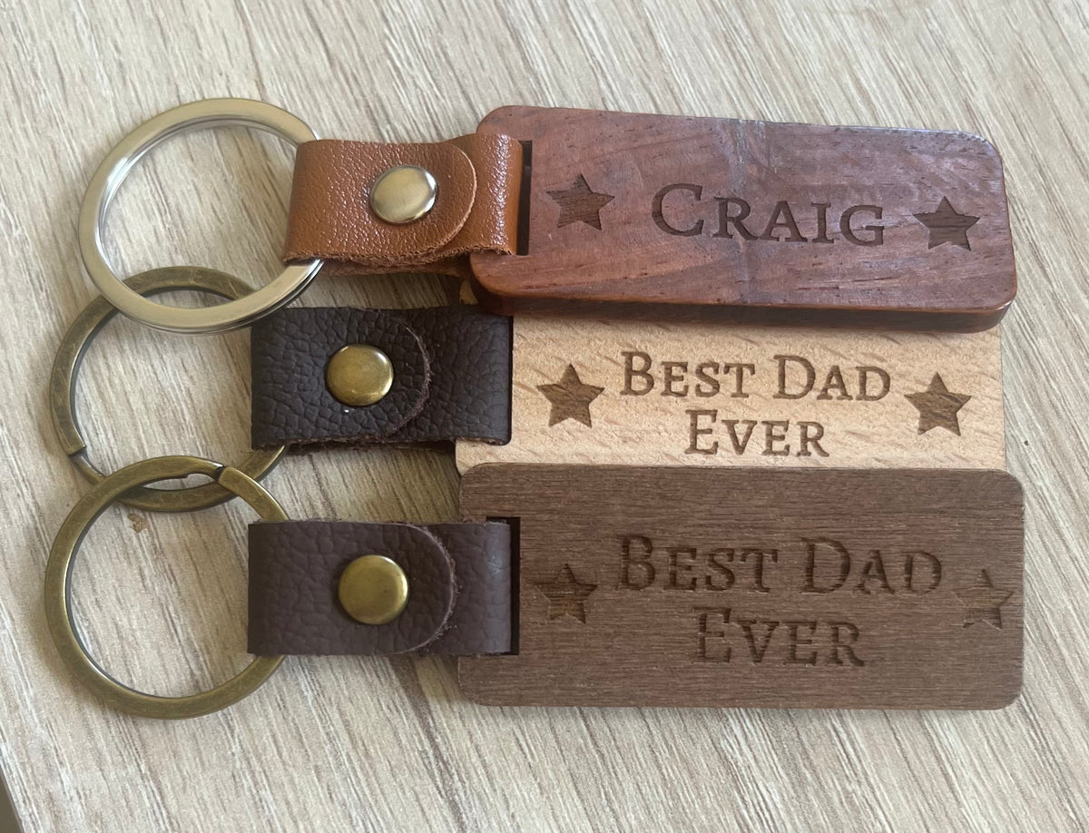 Personalised Wood Keychain